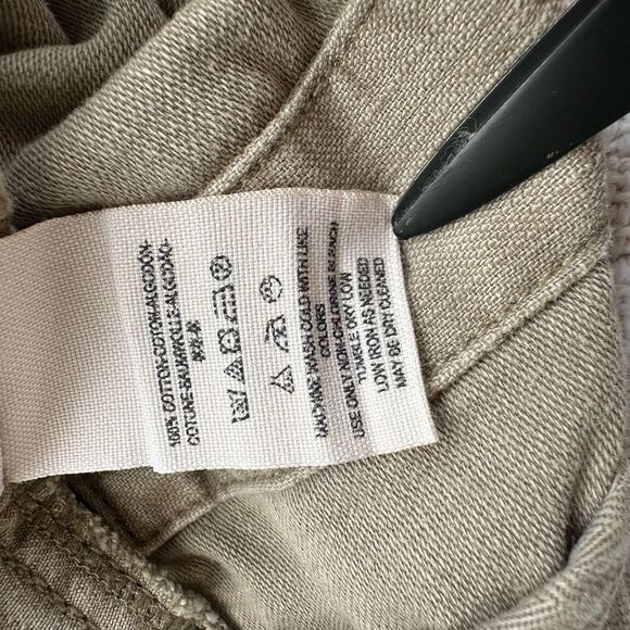 Free People Raw Khaki / Beige Patched Women's Frayed Hem shorts Size 2 - Picture 10 of 10